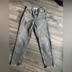 Topshop Mom Jeans in Washed Black